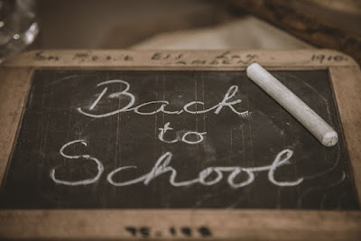 Back to School written on vintage chalkboard