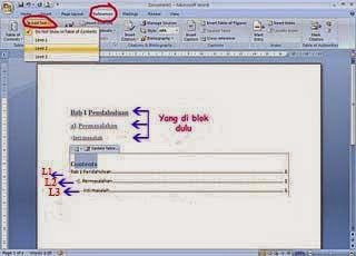 Cara Mudah Membuat Daftar Isi Microsoft Word 2007