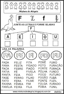 Famílias silábicas com desenhos