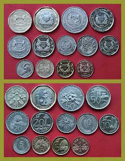 SINGAPORE SET OF 13 COINS (#RVJ)