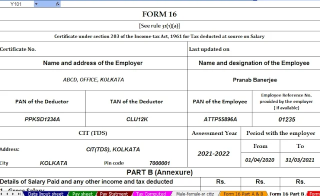 Income Tax Revised Form 16 Part B