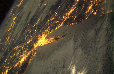 Earth Hour City Lights from Space