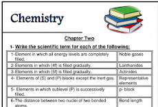 المراجعه النهائيه فى chemistry للصف الثانى الثانوى الفصل الدراسى الاول 2017