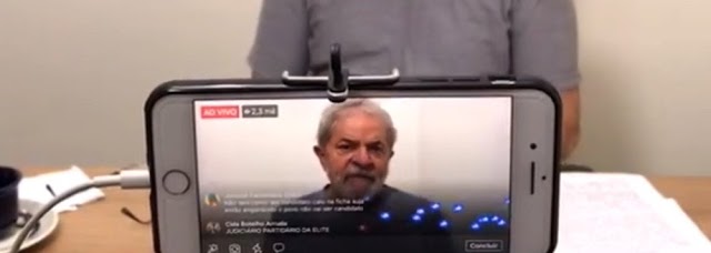 LULA: 'AO INVÉS DE TENTAR ME IMPEDIR DE SER CANDIDATO, DISPUTEM COMIGO'