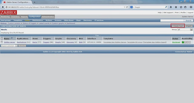 Cara Menambahkan Host di Zabbix