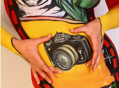 Art Body Painting with Canon Camera Style
