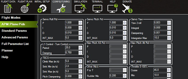 PIDS mission planner diario del aeromodelista