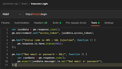 Postman Login Tests