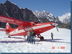 Kathy & Griz on top the glacier