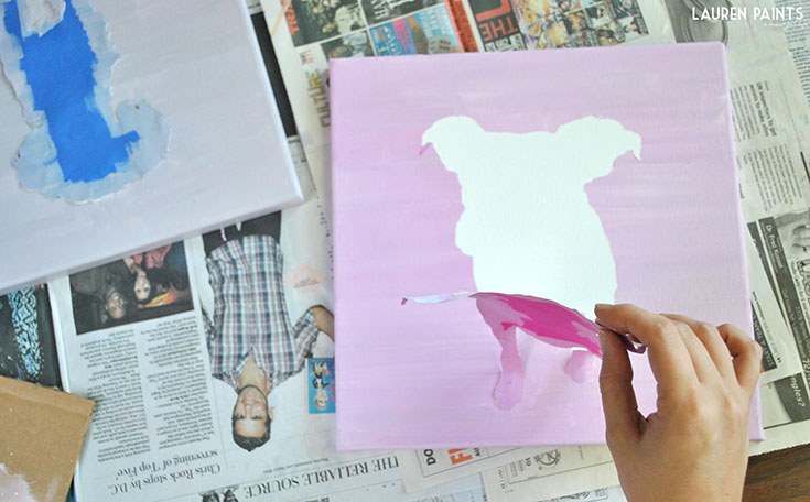 DIY Dog Silhouette Painting Tutorial 