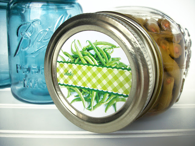 Green Beans Mason Jar Labels