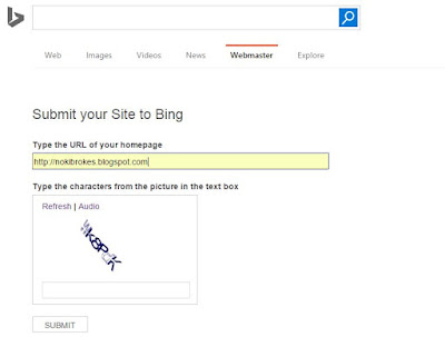 bing search engine submission