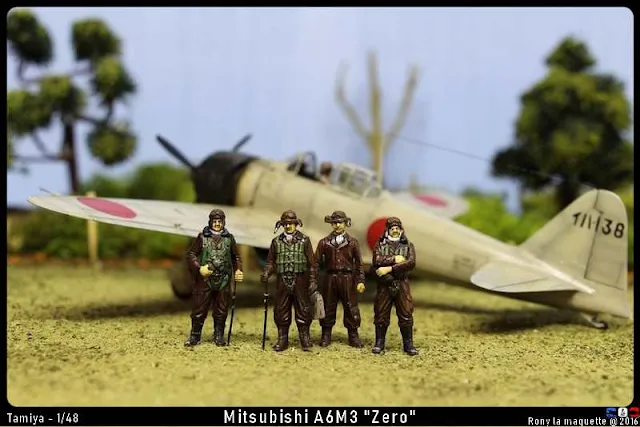 La maquette du A6M3 Zero de Tamiya au 1/48.