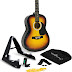  Martin Smith Acoustic Guitar Kit with Stand, Tuner, Gig Bag, Strap, Picks, Spare Strings & Online Lessons 6 String, Right, Sunburst