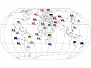 . I began with a blank world map and inserted a flag for each country that .