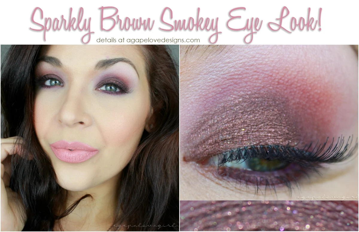 Agape Love Designs Colorful Sparkly Brown Smokey Eye Look
