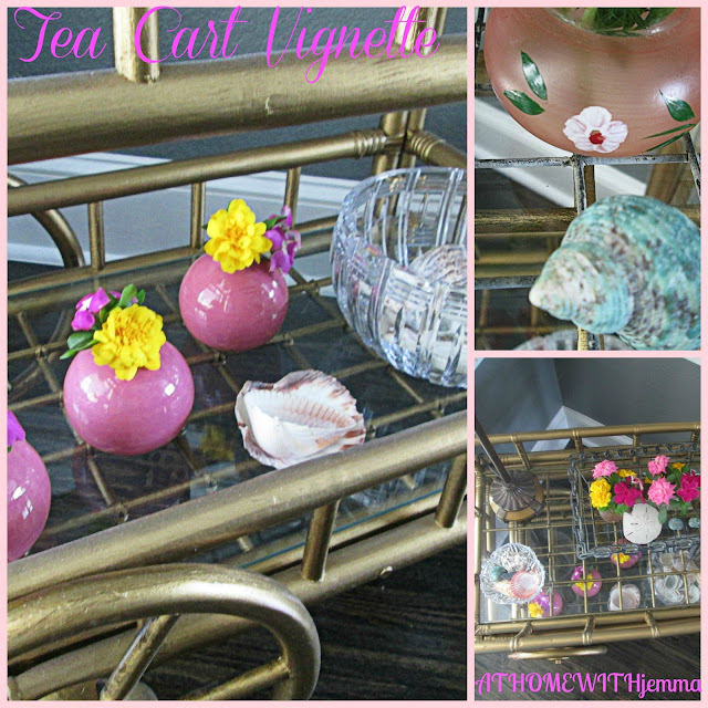 crystal candy dishes, fresh flowers, Summer style decorating