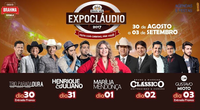 Resultado de imagem para AO VIVO - Expo Claudio 2018