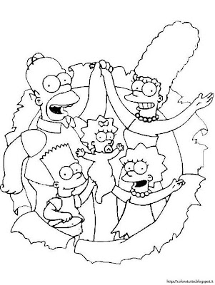 Simpsons immagine colorare