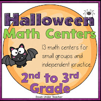 Halloween Math Pack for 2nd-3rd grade centers