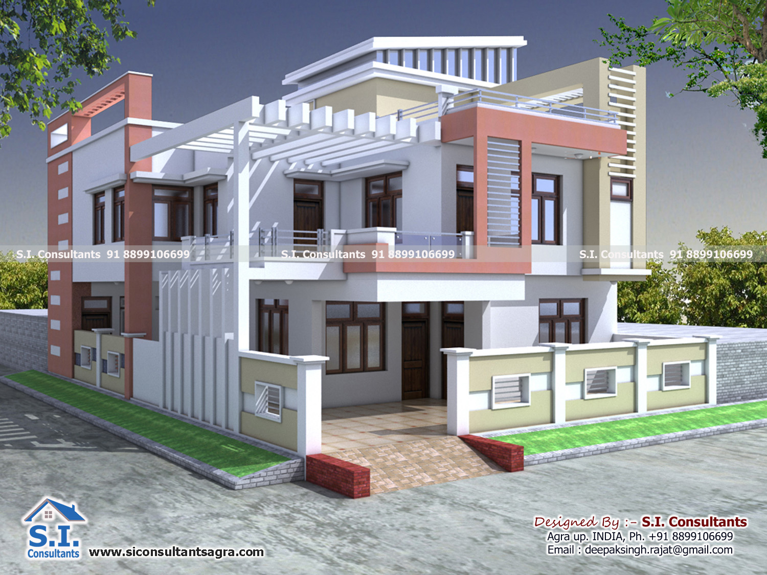 S I Consultants 40x60 Modern House