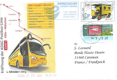 Entier postal sur le bus postal -Allemagne 2013