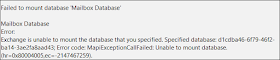 Mapiexceptioncallfailed Unable To Mount