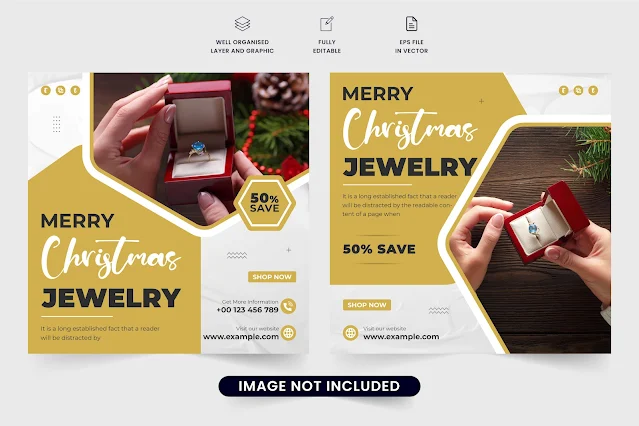 Exclusive ornament shop template vector free download
