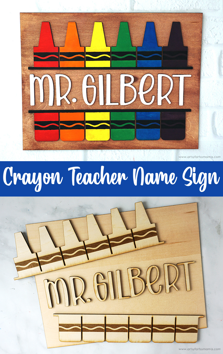 Create a custom Crayon Name Sign with xTool M1 for a custom teacher appreciation gift idea!!