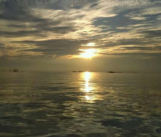 sunset di pantai kerang mas