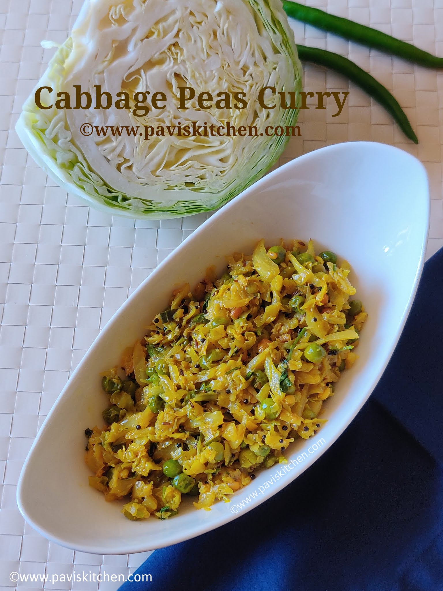 Patta gobhi matar recipe | band gobi matar recipe | Cabbage green peas sabzi Punjabi recipe