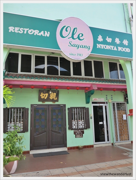 snewthewanderlust: Melaka: Nyonya Food at Ole Sayang