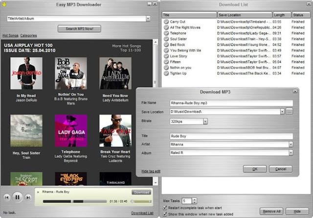 Easy MP3 Downloader 4.7.6.8 Full + Patch โปรแกรมดาวน์โหลด MP3 ง่าย รวดเร็ว [One2up]