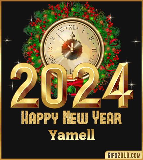 Gif wishes Happy New Year 2024 Yamell