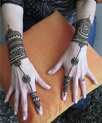 Wrist Mehndi Designs For Hands