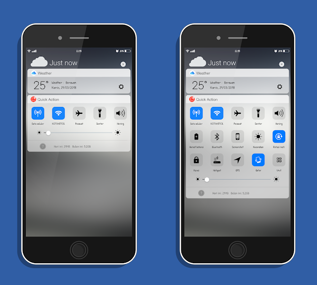 Tema SB Statusbar Mod iOS 11 Mtz Update Terbaru