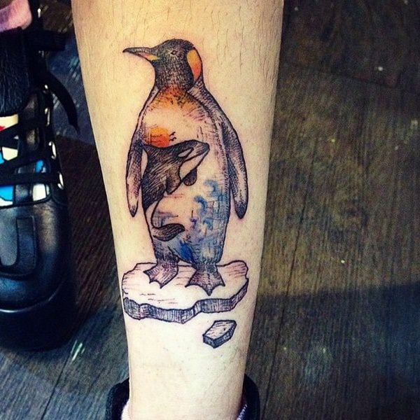 Tatuagens de pinguins