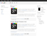 Google+ Blogger Template Screenshot