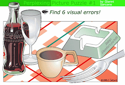 Find Six Visual Errors Illusion