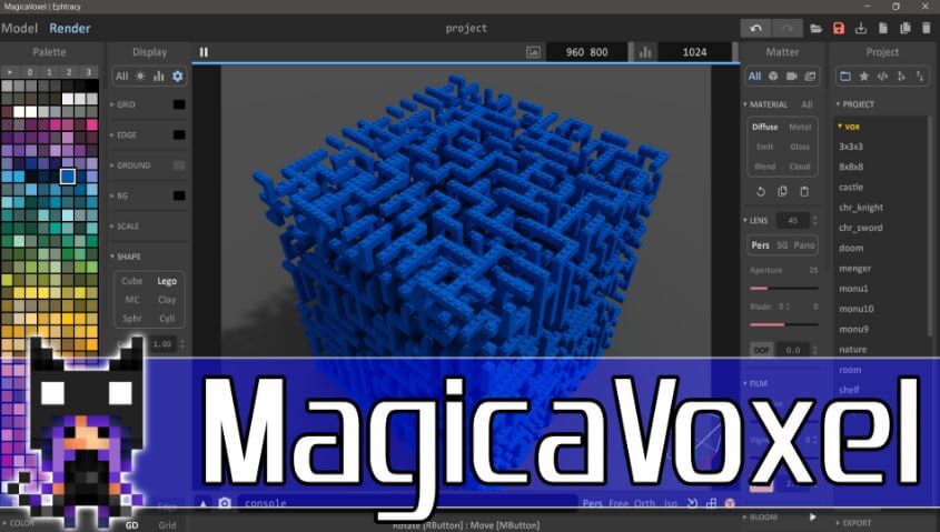 برنامج, مجانى, لإنشاء, نماذج, رسومات, ثلاثية, الابعاد, MagicaVoxel