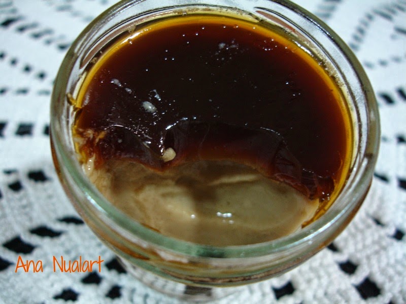 Flan casero con licor de cafe