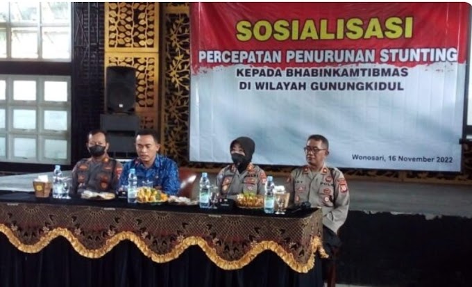Ajak Bhabinkamtibmas Gunungkidul Berperan dalam Percepatan Penurunan Stunting, AKBPK Sinungwati: "Gunakan Sarana Media Sosial...!"