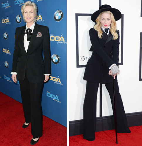 Ladies in Tuxedos: Jane Lynch v Madonna