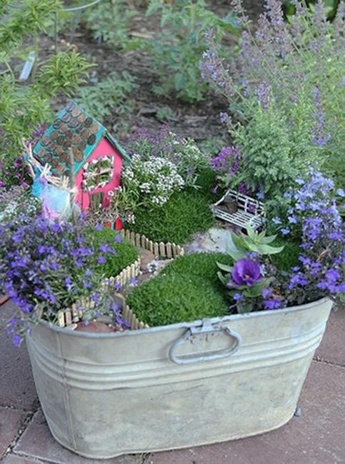 How to Recycle Miniature  Fairy Garden Designs 