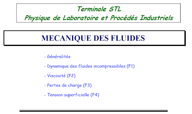 MECANIQUE DES FLUIDES