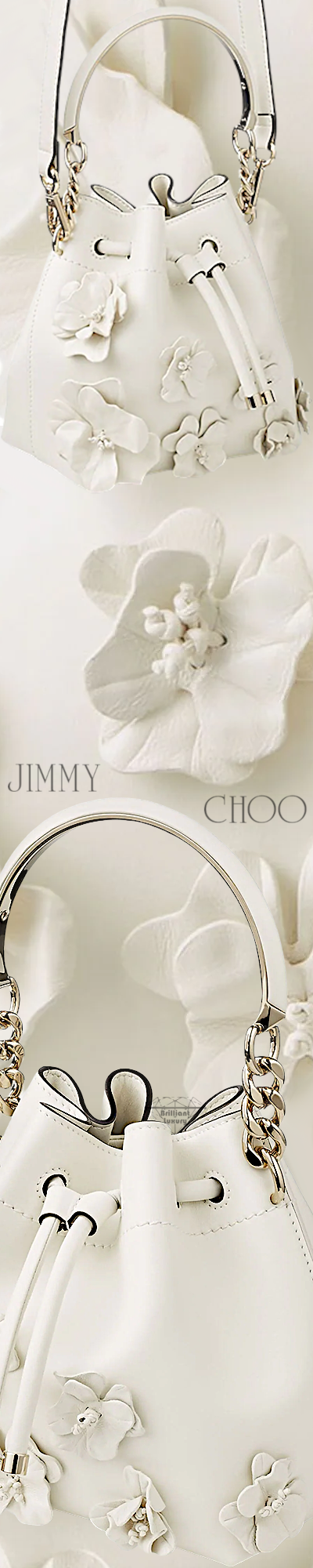 ♦Off-white Jimmy Choo small Bon Bon bucket bag #jimmychoo #bags #brilliantluxury