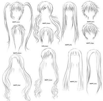 Menggambar rambut  perempuan anime  Ferry Nurdiansyah