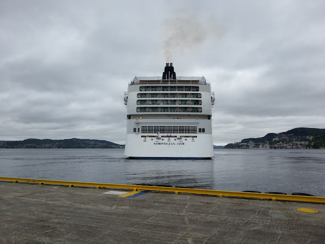 NCL Cruise ship Norwegian Jade in Bergen, Norway; Ships in Bergen