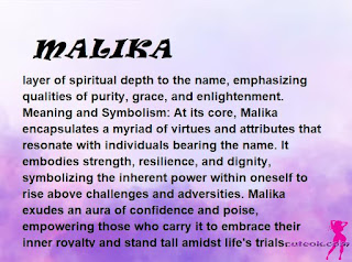 ▷ meaning of the name MALIKA (✔)