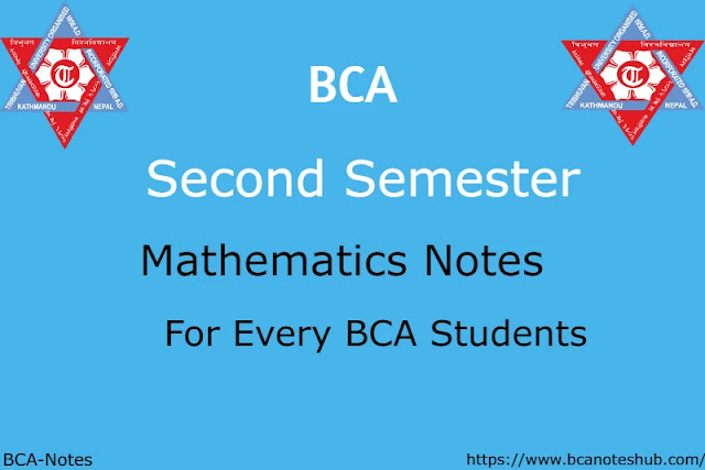 BCA Second Semester Mathematics Full Book PDF